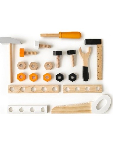 Wooden workshop for children tool table 38 pieces ECOTOYS