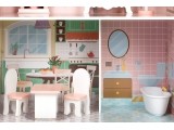 Didelis Barbie lėlių namas su baldų komplektu ECOTOYS