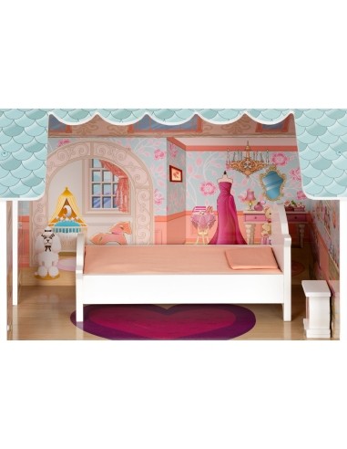 Large Barbie doll house with a set of furniture ECOTOYS