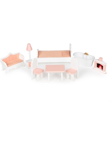 Large Barbie doll house with a set of furniture ECOTOYS