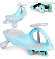 Gravity ride vaikiškos transporto priemonės ratai LED mėlyni ECOTOYS