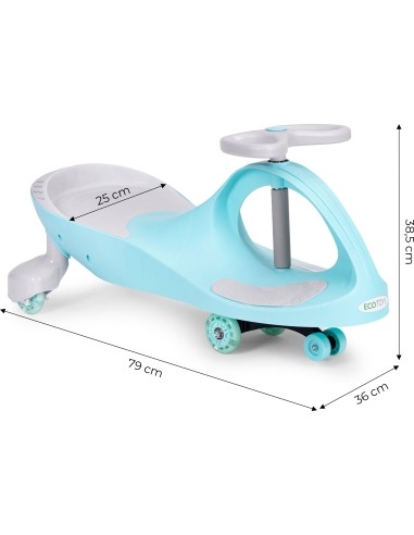 Gravity ride vehicle for kids LED wheels blue ECOTOYS