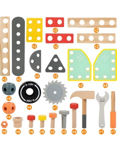 Wooden workshop for children tool table ECOTOYS