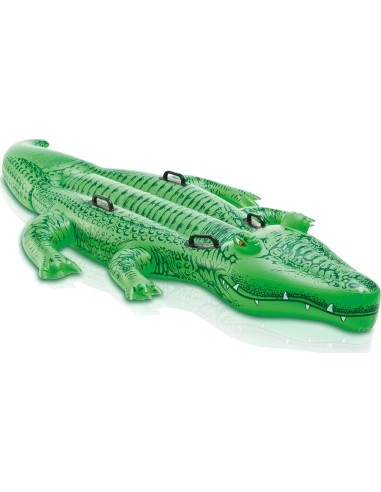 Inflatable crocodile swimming mattress with handles 203x114 cm INTEX 58562