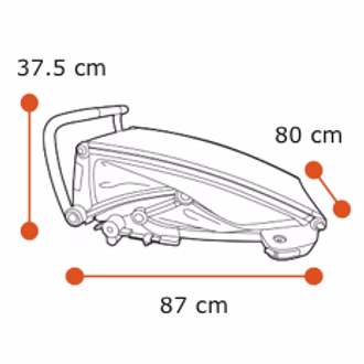 Thule Chariot Cross 2 - Folded dimensions 